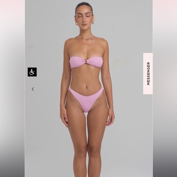 BRAND NEW MEDEA BLOSSOM BANDEAU BIKINI TOP &DELPHI BLOSSOM RUCHED BIKINI BOTTOM - Picture 3 of 6